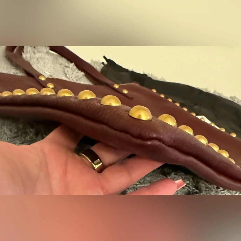 Rebecca Minkoff Milan Tote with Studs in Port - Picture 8 of 12